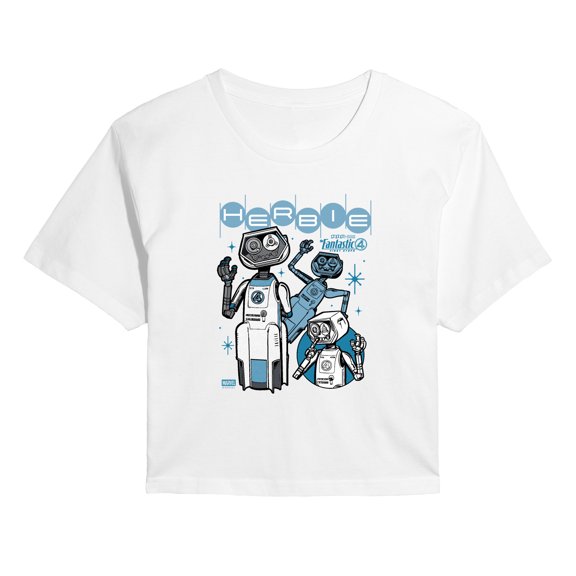 Marvel - Fantastic 4 Herbie - Juniors Cropped Graphic T-Shirt