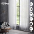 thumbnail image 4 of Deco Window Polyester Sheer curtains 9 feet long set of 2, ( Eyelet,Aqua, 9FT ) Curtains for Bedroom and Living Room, 4 of 8
