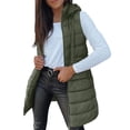 thumbnail image 2 of Pyhlmscde Women's Quilted Padded Warm Button Down Sleeveless Vest, Vest Tops for Women, Fleece Vest, Jackets for Women, 2 of 6
