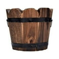 thumbnail image 1 of Wooden Bucket Barrel Planters Rustic Flower Pots Boxes Container with Drain Hole for Patio Garden Outdoor Indoor Home Decor, 1 of 6