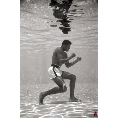 Muhammad Ali Posing Underwater Training Boxing Sports Photo Poster 24x36 (Muhammad Ali Best Photos)
