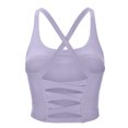 thumbnail image 5 of Wxolcjlv Womens Sports Bras Cami Bra Racerback Tank Top Strappy Shockproof Running Fitness Full Coverage Vest Underwear Yoga Everyday Bra Size S-L, 5 of 8