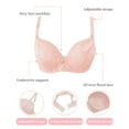 thumbnail image 3 of GAI YI Sexy Lace Push Up Underwire Bra for Women,Full Coverage T-Shirt Bras in Multi-Colors 34B, 3 of 7