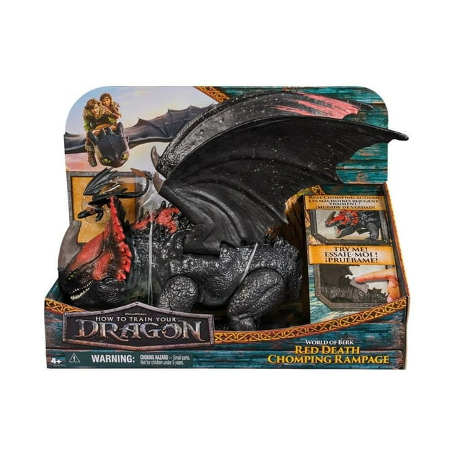 Figura Red Death Chomping Rampage Dragones Spinmaster Figura articulable de Dragón Muerte Roja