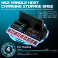 thumbnail image 3 of Charging Dock for Switch 2 for Joy-Con, Diyife Efficient Charger Docking Station for NS2 Joy-Con, 7 RGB Lighting Modes, LED Charging Indicators, Holds 9 Game Cards, 4 Controllers, 1 Dock, 3 of 8