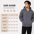 thumbnail image 6 of Oversized Zip-Up Hoodies for Women & Men, 320 GSM Heavyweight Fleece Sweatshirt, Soft Cotton Blend Baggy Hoodie With Pockets, Medium - Wolf Gray, 6 of 11