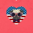 thumbnail image 4 of Inktastic Pug Dog Patriotic Us Flag Heart Women's Plus Size T-Shirt, 4 of 5