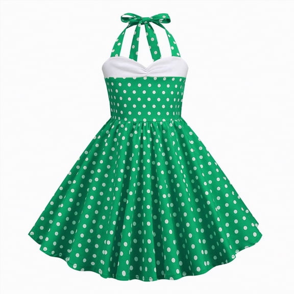 enyan Toddler Spring Dress Toddler Girl Short Sleeve Dresses – Ribbed Cotton & Woven A-Line, Soft Spring Outfits for Girls,Green,3-4 Years