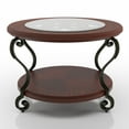 thumbnail image 4 of Furniture of America Azea Solid Wood 2-Piece Coffee Table Set in Brown Cherry, 4 of 14