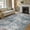 Blue/Brown, variant on UERMEI 8'x10' Washable Area Rugs for Living Room, Modern Abstract Printed Carpet, Non Slip Indoor Rug for Bedroom Home Decor Carpets, Grey Gold