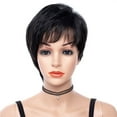 thumbnail image 5 of wigs human hair women Fashion Women's Full Bangs Wig Short Wig Black Wig Styling Cool Wig, 5 of 5