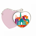 thumbnail image 1 of Culture Architecture Repère Miroir Voyage Sac à Main Maquillage Coeur Rose, 1 of 4