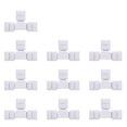 thumbnail image 2 of Leyfeng T Shape 4 Pins RGB LED Strip Connector Quick Splitter 10 Pack White, 2 of 8