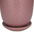 thumbnail image 5 of DecMode 8", 6", 5"H Indoor Outdoor Pink Porcelain Planter with Attached Saucer (3 Count), 5 of 10