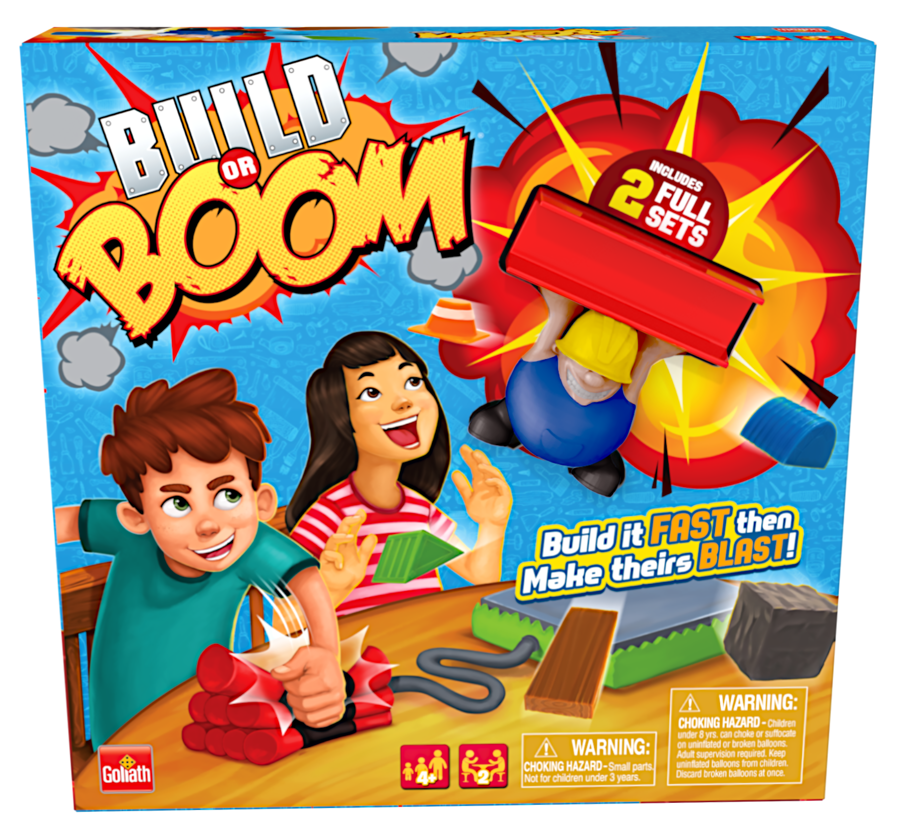 Goliath Build or Boom Build it FAST Then Make Theirs BLAST Board Game for sale online 