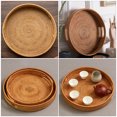 thumbnail image 3 of MasteelfCA 1Pc Hand-woven Home Storage Basket Exquisite Rattan Tray Living Room Fruit Plate, 3 of 7