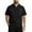 Black, variant on Mens Full Zipper Short Sleeve Shirt Casual Summer Stretch Shirts with Pockets Business Office Work Blouses Tops,M