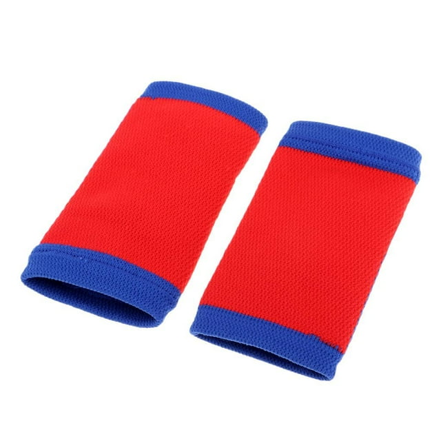 2 uds muñequeras deporte Sweatband sudor muñequera soporte Brace Wraps guardias rojo + rojo Zulema Soporte de muñeca