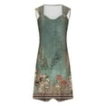 thumbnail image 5 of Robes pour Femmes, Mode Été Confort Couleur Unie Poche Sans Manches Col en V Robe, 5 of 5