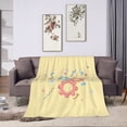 thumbnail image 6 of DouZhe Ultra-Soft Micro Fleece Lightweight Flannel Bed Blanket, Gears Machine Yellow Print Cozy Warm Throw Blankets, 40"x30", 6 of 7