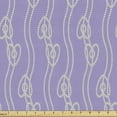 thumbnail image 1 of Abstract Sofa Upholstery Fabric by the Yard, Love Design of Marine Ropes Tied Vertically Hanging in Shape of Hearts, Decorative Fabric for DIY and Home Accents, Lavender Grey Yellow by Ambesonne, 1 of 5