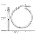 thumbnail image 2 of 14K White Gold Earring Hoop Women'S 23 mm 21 Polished Earrings, 2 of 2