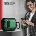 thumbnail image 4 of Airpod Pro Case Cover with Secure Lock Clip, Military Armor Series Full-Body Rugged Hard Shell for Men Women with Keychain Carabiner,Shockproof Protective Case for AirPod Pro,Green, 4 of 5