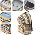 thumbnail image 4 of Orange Cat and Box Beige Pattern Cute School Backpack Bag with Padded Back and Adjustable Shoulder Straps 16.9 X 12.6 X 5.9 Inches, 4 of 5