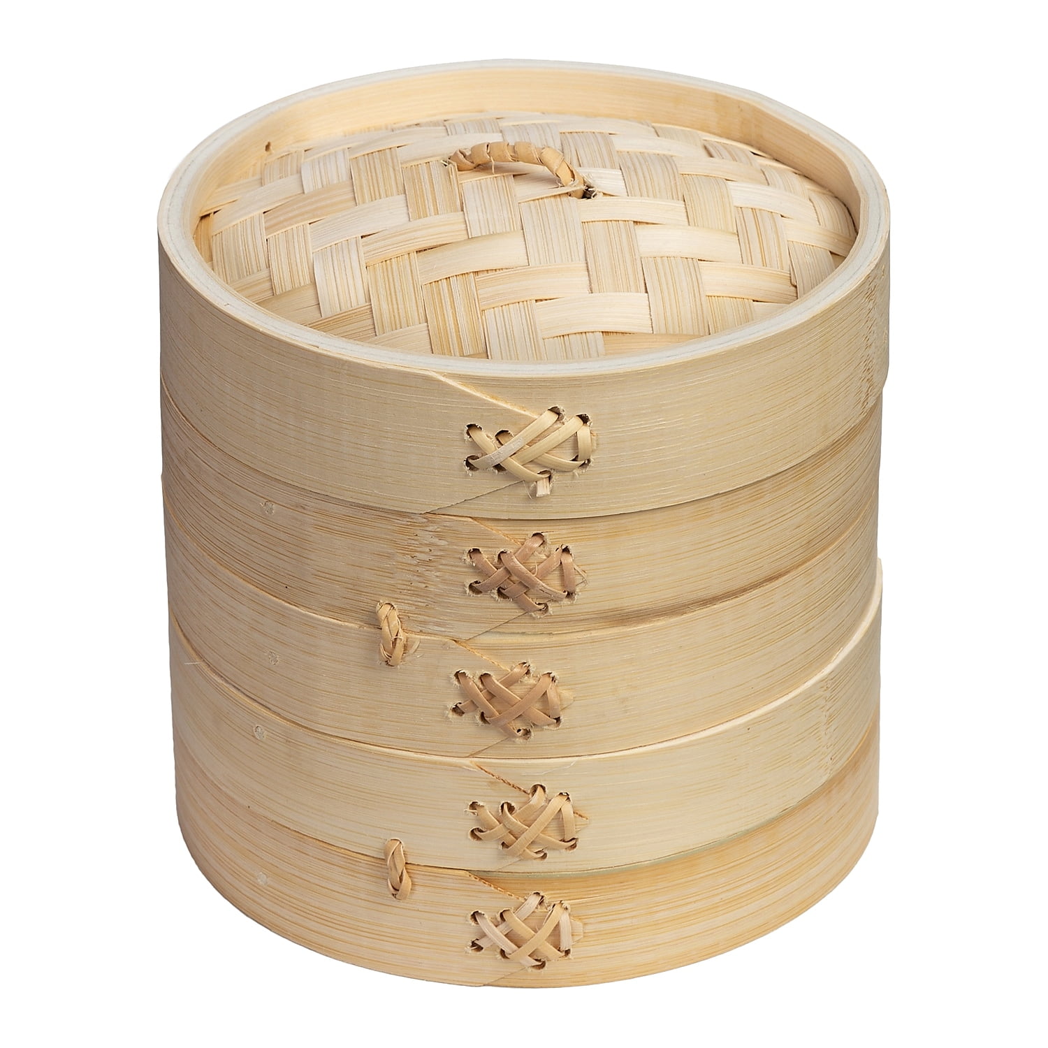Joyce Chen Joyce Chen 12 in. Natural Bamboo 3-Tier Steamer Baskets J26-0012  - The Home Depot