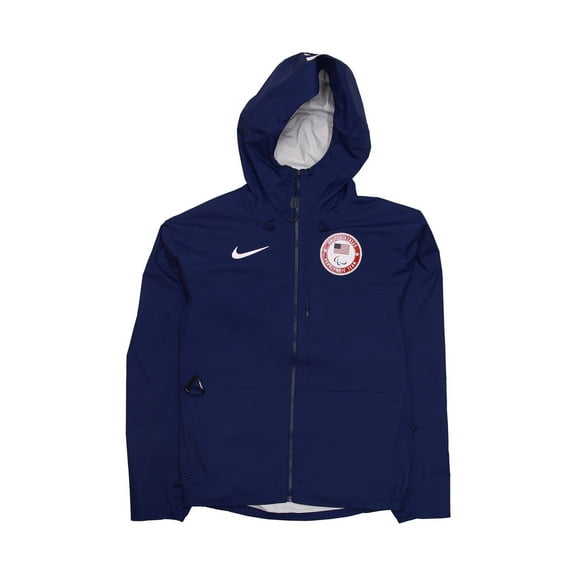 Nike Mens USA Paralympics Team Full Zip Windbreaker Jacket (XX-Small, XXS, Blue)