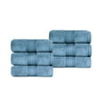 thumbnail image 2 of Superior Aria Turkish Cotton 6-Piece Hand Towel Set, Ultra Soft Heavyweight Towels, Denim Blue, 2 of 6