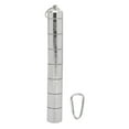 thumbnail image 2 of Metal Small Medicine Box, Portable Safe Emergency Keychain Pill Holder Weekly  For Fishing Silver, 2 of 8