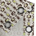 thumbnail image 4 of Ambesonne Geometric Grommet Curtain, Rectangle Elements, 50" x 72", Brown Apple Green, 4 of 6