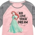 thumbnail image 3 of Disney Princess - Go Live Your Dream - Toddler & Youth Girls Raglan Graphic T-Shirt, 3 of 5