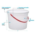 thumbnail image 2 of 5 Quart Pails with Handle - 10 Pack HDPE Buckets - Natural Plastic Pails with Lids - Food Grade Dishwasher Safe - Industrial & Home Use, 2 of 7
