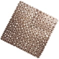 thumbnail image 1 of Alfombrilla de baño Diseño de guijarros Alfombra cuadrada antideslizante Ducha de baño Bañera Almohadilla de PVC, Marrón seitruly HA000443-03B, 1 of 6