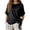 Black, variant on Womens Wrap Sweater Casual Elegant Short Sleeve Round Neck Tie Waist Pullover Spring Summer Dressy Shirt Top