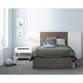thumbnail image 1 of Interval 4 Piece Twin Size Bedroom Set  Bark Grey and White, 1 of 10