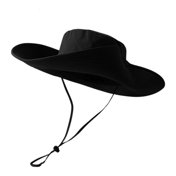 Women's UPF 50 Sun Hat UV Protection Wide Brim Bucket Hat Summer Beach Hats Fishing Hiking Outdoor Hats Unisex Black One Size