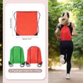 thumbnail image 2 of Drawstring Backpack Bags, 2 Pack Sports Cinch Sack for Gym Yoga Travel Swimming Beach Red, Green, 2 of 6