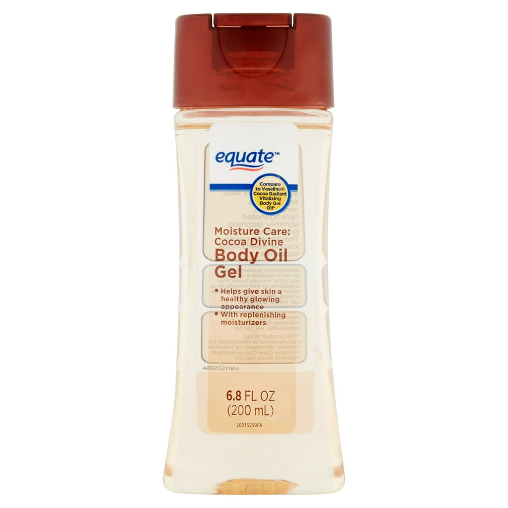 Equate Moisture Care Cocoa Divine Body Oil Gel, 6.8 fl. Oz. Walmart