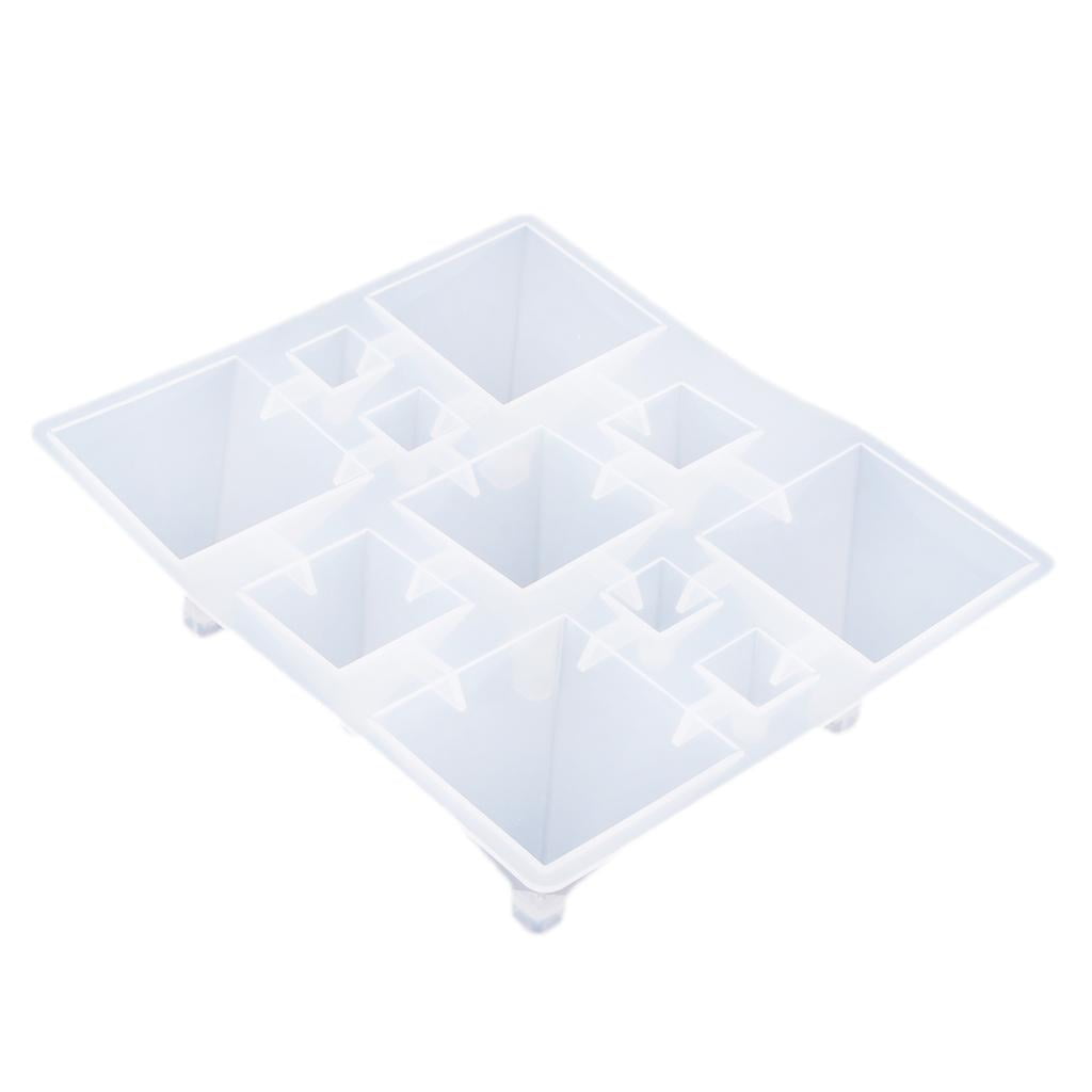 Milageto 1Set Pyramid Silicone Mould DIY Resin Art Craft Jewelry Making Pendant Molds