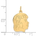 thumbnail image 3 of 14k .013 Depth Engravable Girl Head Charm XM97/13, 3 of 4