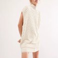 thumbnail image 4 of Vestido Conjunto de falda dividida con jersey de punto de cable para mujer Casual Y2K Party Clubwear Ygjytge Beige T L para Mujer, 4 of 7
