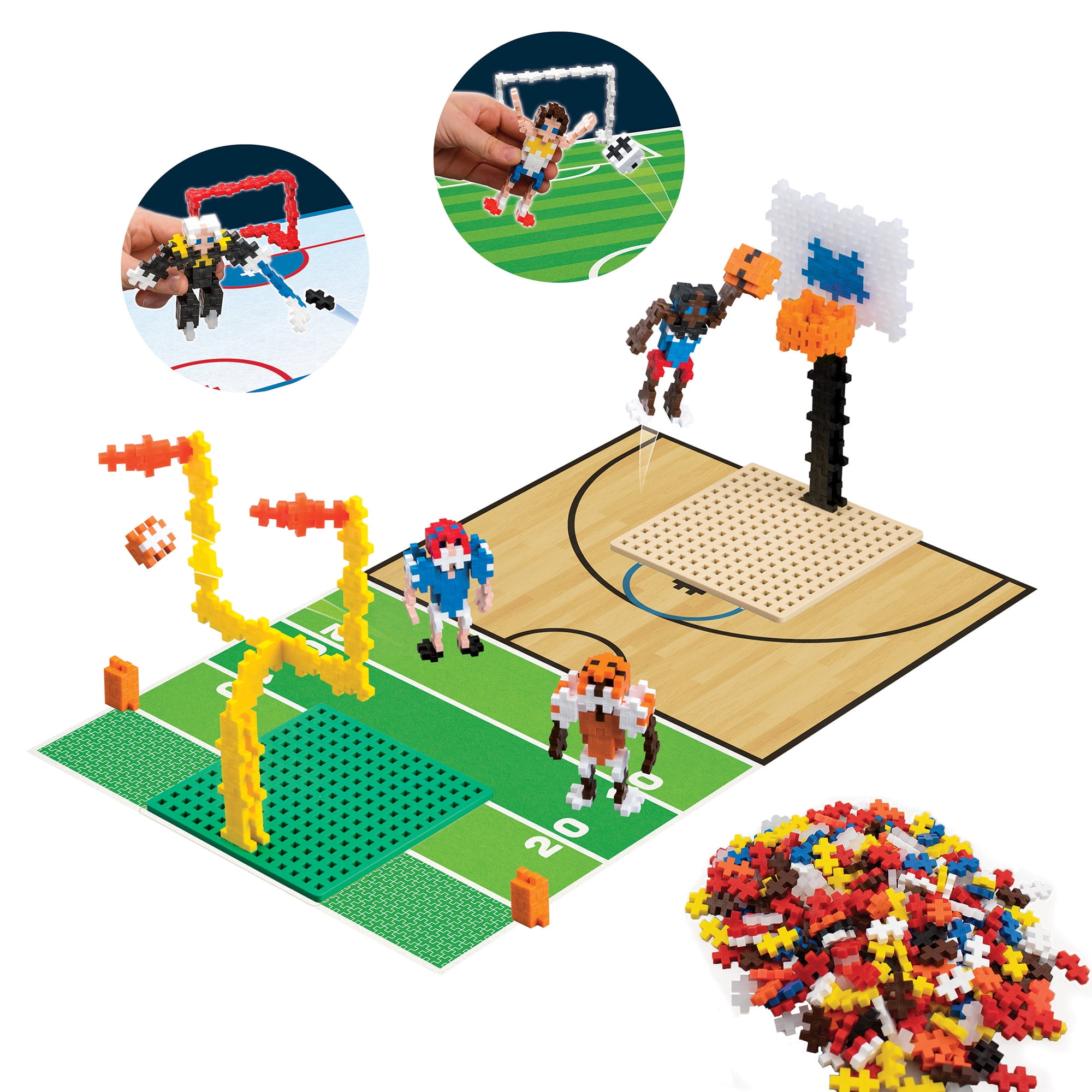 PLUS PLUS - Learn to Build ABC & 123 -400 Pieces, 40 Flash