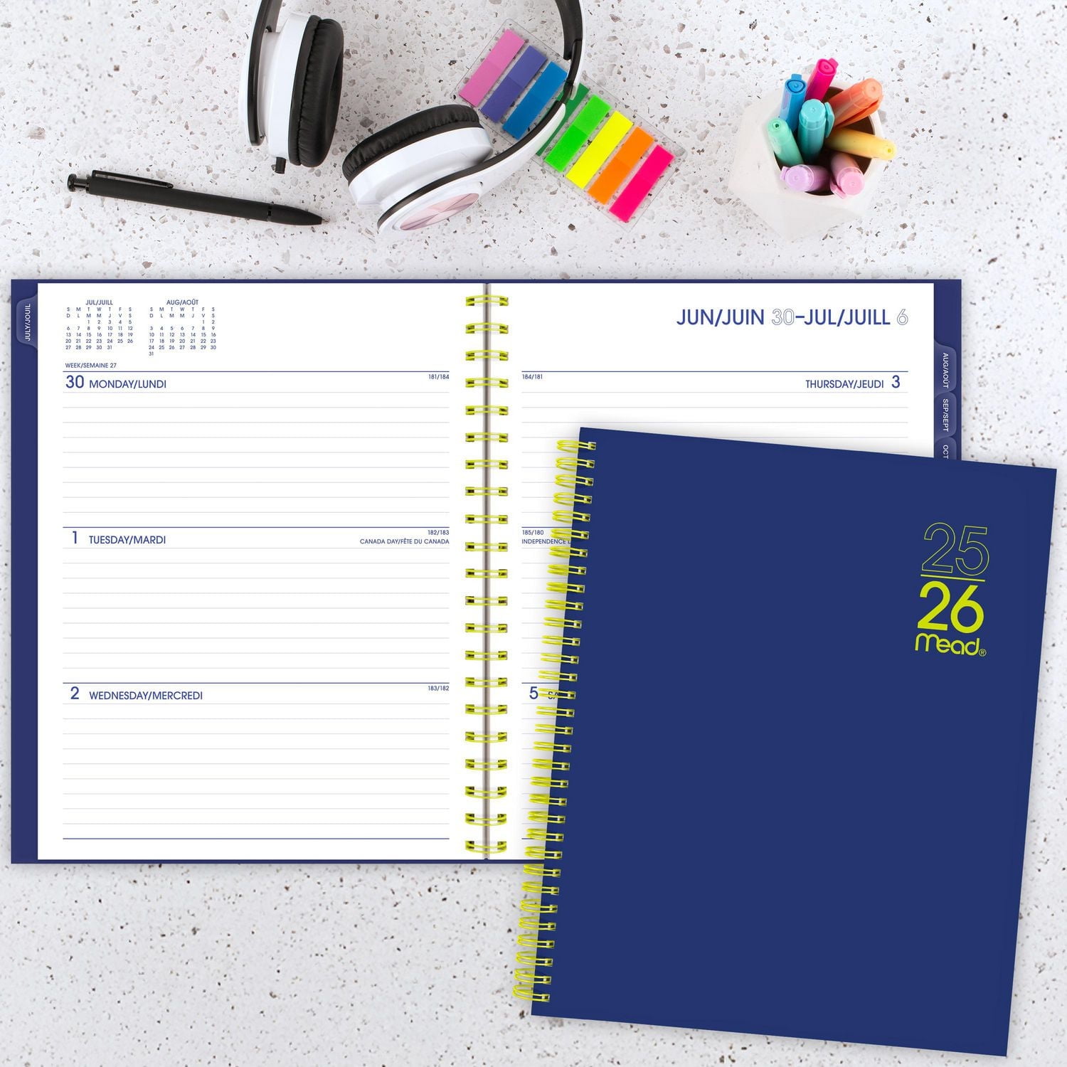 2025-2026 Mead® Colour Pop Blue Large Weekly Academic Year Planner