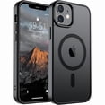 thumbnail image 1 of Chenchen Magnetic for iPhone 12 Mini Case & iPhone 13 Mini Case (Compatible with MagSafe) (Military Grade Drop Protection) Slim Translucent Matte Shockproof Phone Cover,Black, 1 of 1
