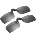 thumbnail image 1 of EeaseMX 2 clips para gafas de sol polarizadas, cuadrados, de plástico y metal, para exteriores (negro polarizado), 1 of 7