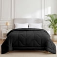 thumbnail image 2 of WISHEAD Queen Comforter Duvet Insert, Reversible Quilted with Corner Tabs, Ultra Soft for All Season, Hotel Down Alternative Cooling Breathable Bedding, Machine Washable (Black, 88" x 88"), 2 of 8
