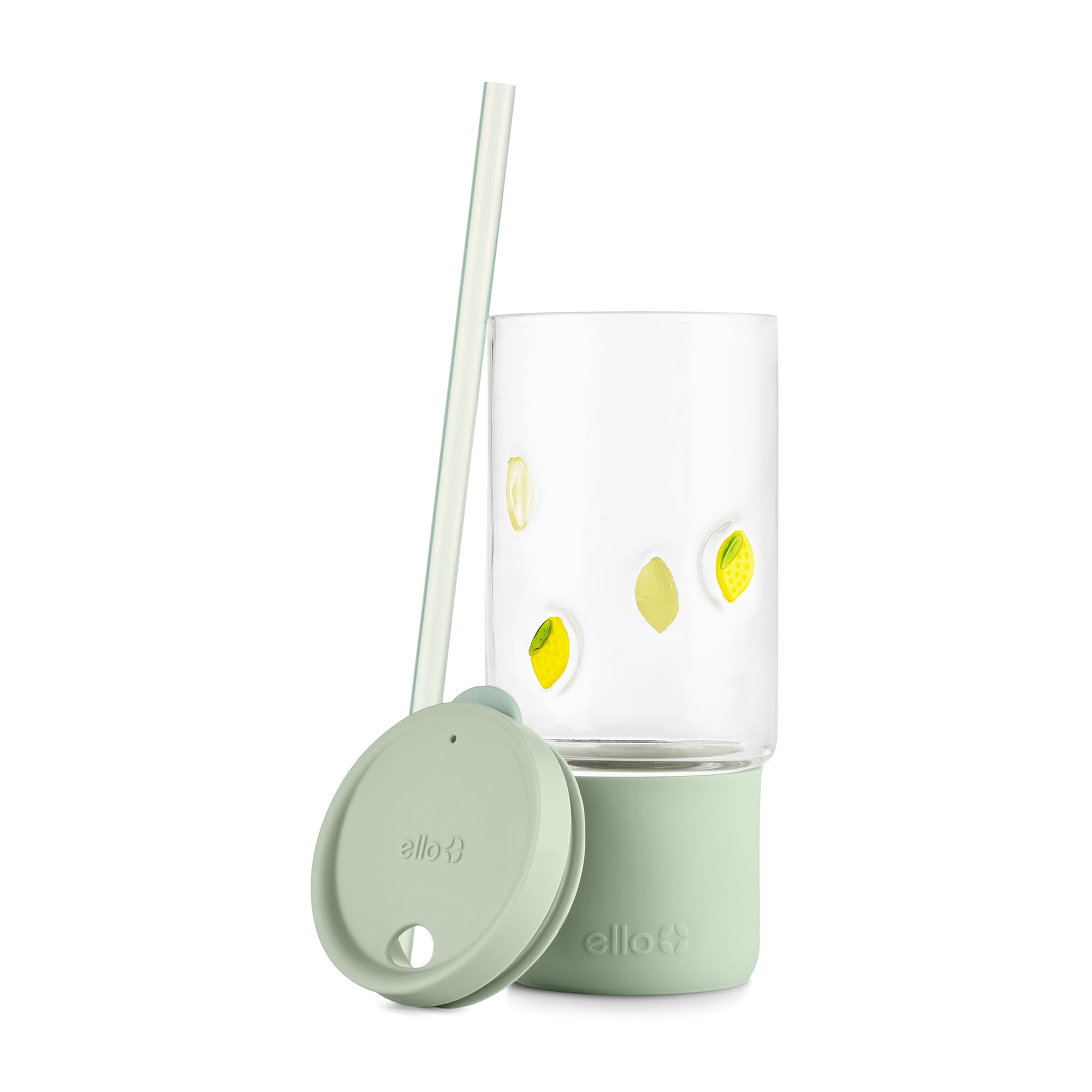 Ello Nova Charmed 18oz Glass Tumbler - Lemons